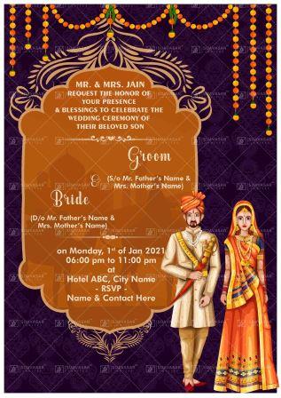 South Indian Wedding Invitation E-Card 03 | Suavasar Invites