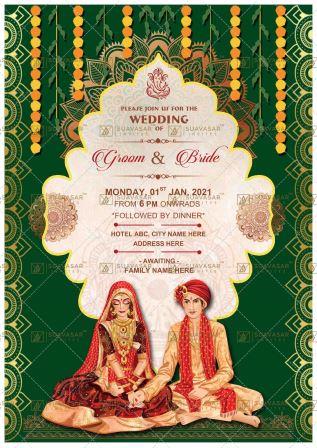 Traditional Wedding Invitation E-Card 20 | Suavasar Invites