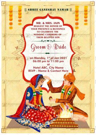 Traditional Wedding Invitation E-Card 20 | Suavasar Invites