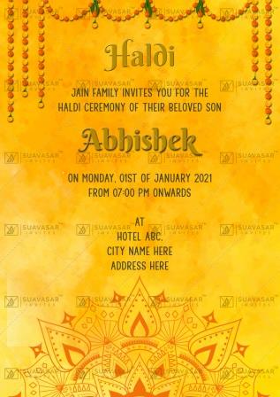 Haldi Ceremony Invitation Ecard 03 | Suavasar Invites