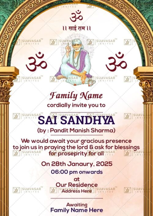 Sai Sandhya Invitation Ecard 01