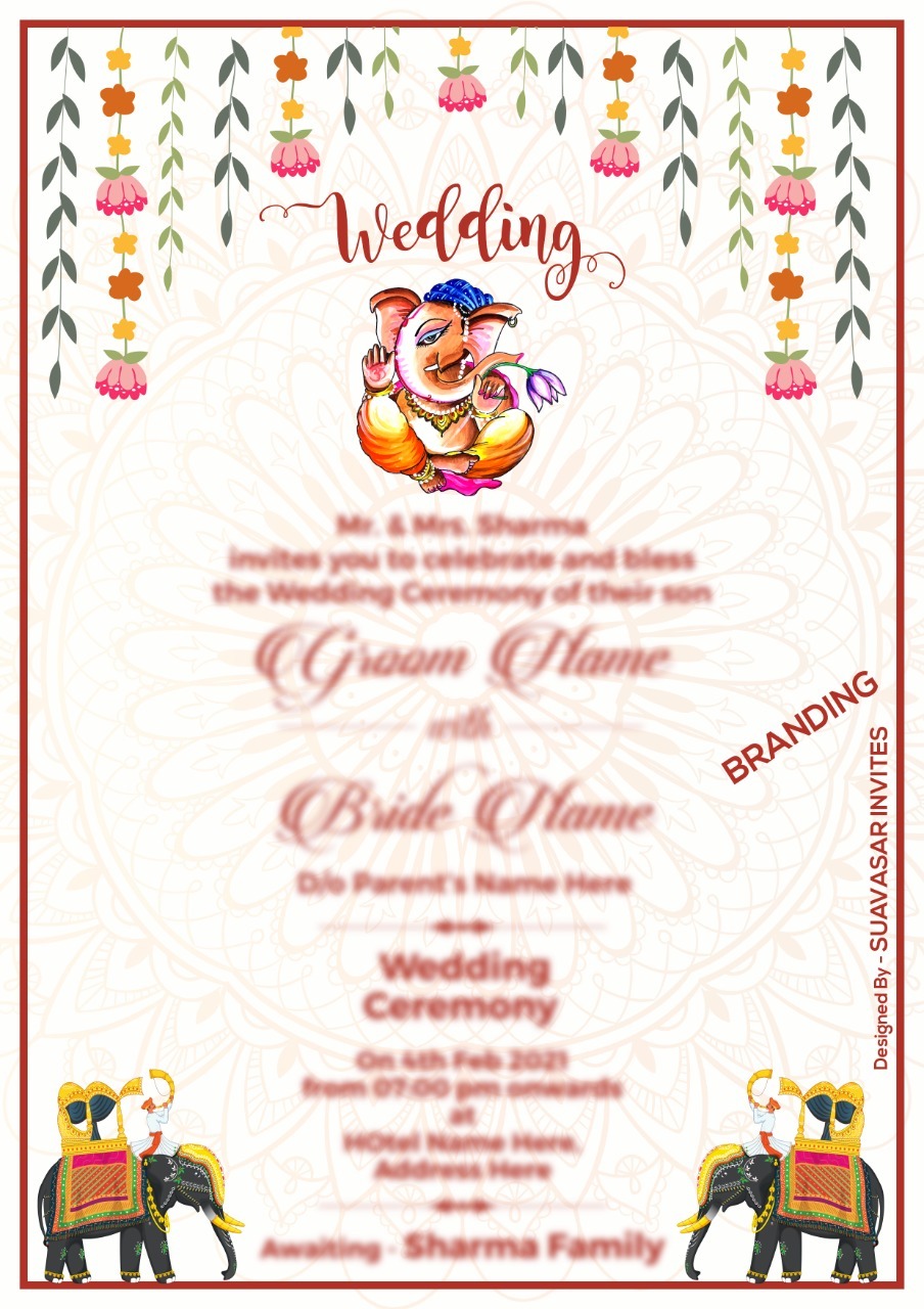 Wedding invitation card stock vector. Illustration of decoration - 72212837