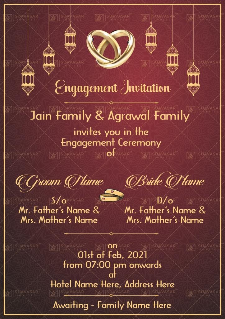 Engagement Party Invitation Editable Template Diamond Ring Invitation - Etsy