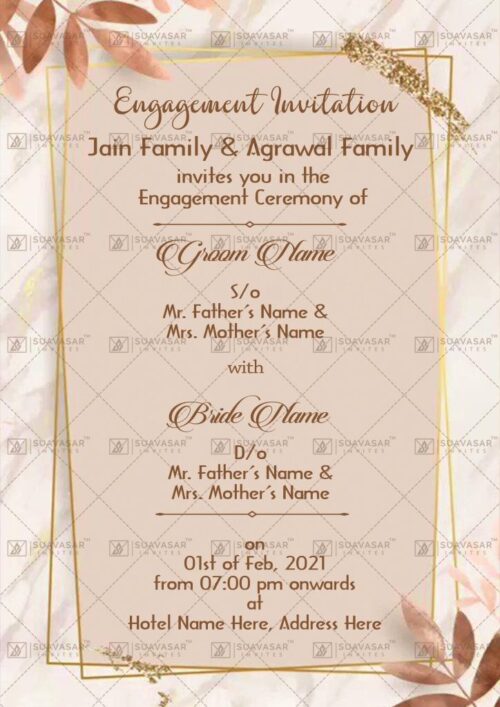 Ring Ceremony Invitation Card Template, Edit With Our Card Maker