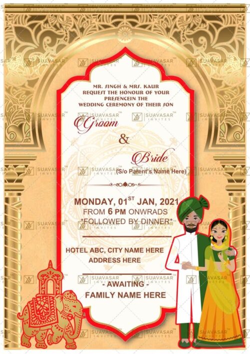 punjabi wedding invitation - 01