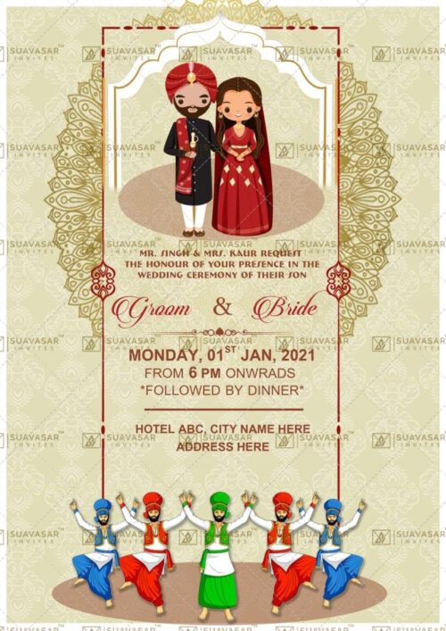 punjabi wedding invitation - 02