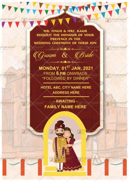 punjabi wedding invitation - 04