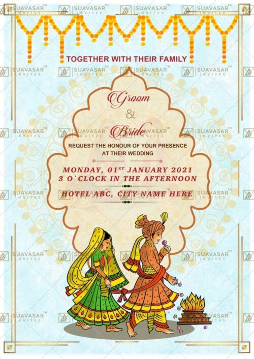 traditional wedding invitation - 01