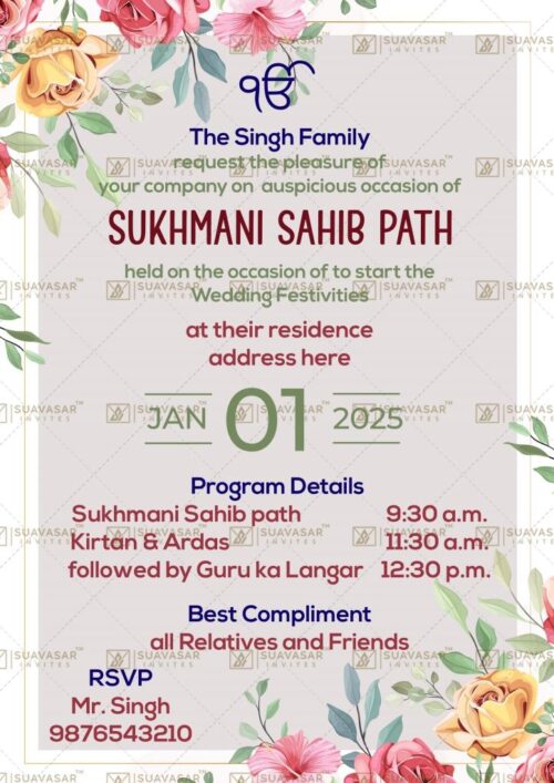 Sukhmani Sahib Path Invitation 01