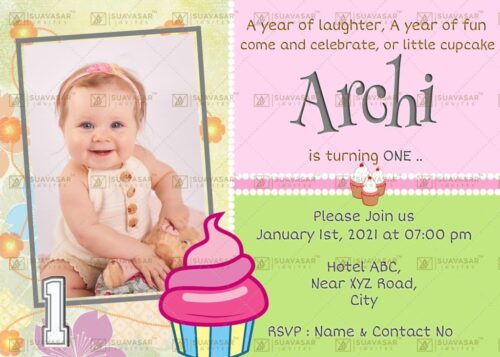 Icecream Theme Birthday Invitation Ecard 01