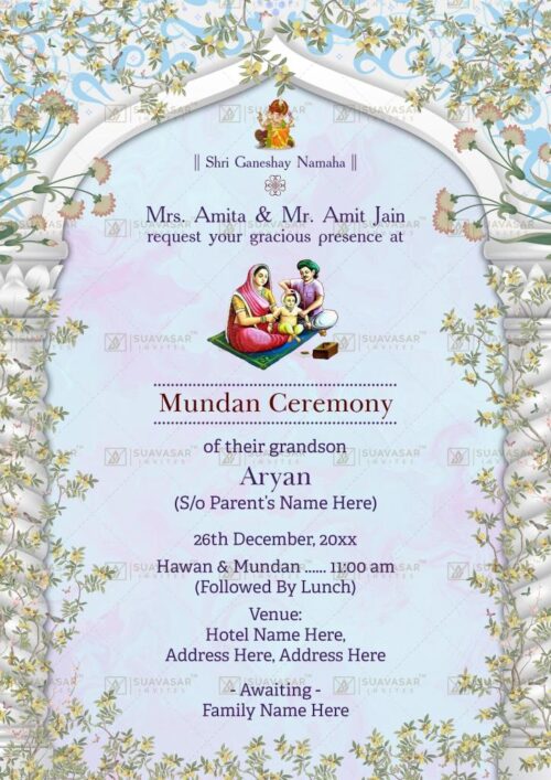 Mundan Ceremony Invitation Ecard 04