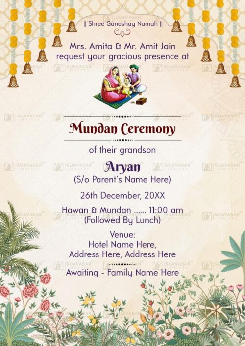 Mundan Ceremony Invitation Ecard 08