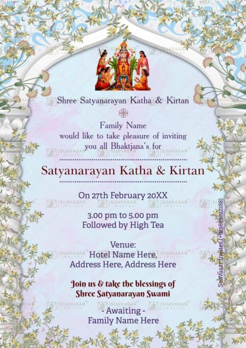 Satyanarayan Katha Invitation ECard 08