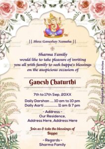 Exclusive Ganesh Chaturthi Invitation ECard 06 - Suavasar Invites