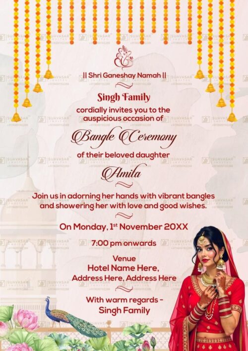 Bangle Ceremony Invitation ECard 05