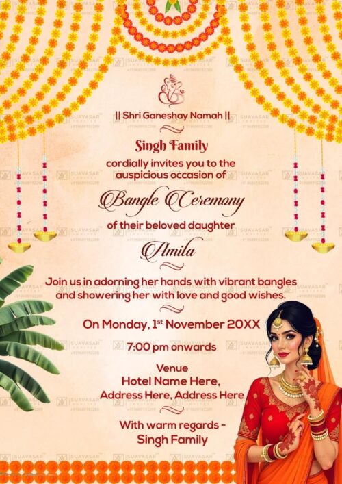 Bangle Ceremony Invitation ECard 06