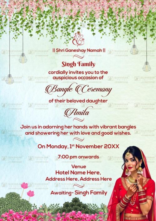 Bangle Ceremony Invitation ECard 07