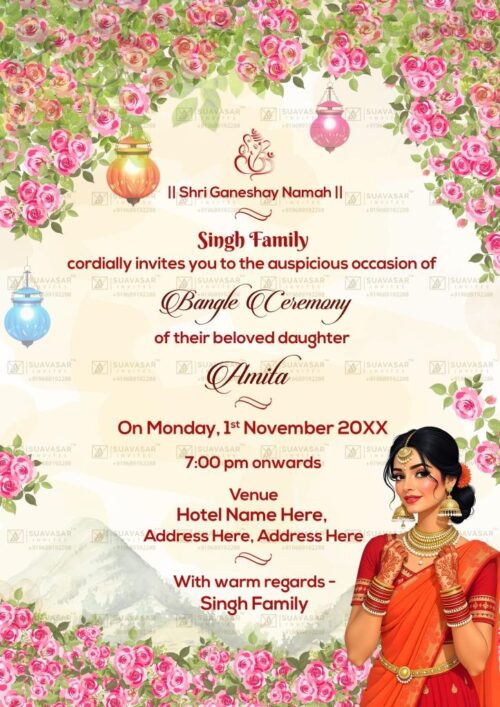 Bangle Ceremony Invitation ECard 08