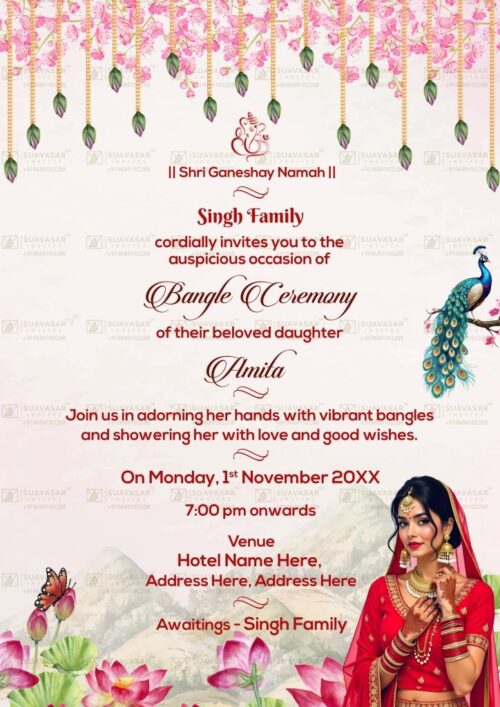 Bangle Ceremony Invitation ECard 09