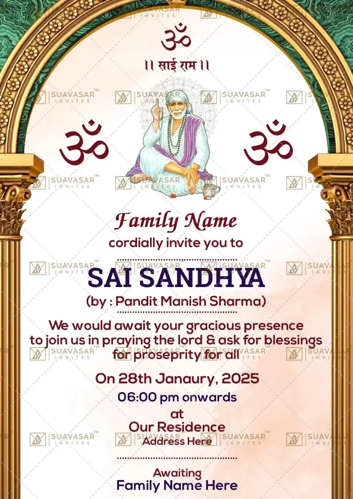 Sai Sandhya Invitation Ecard 01