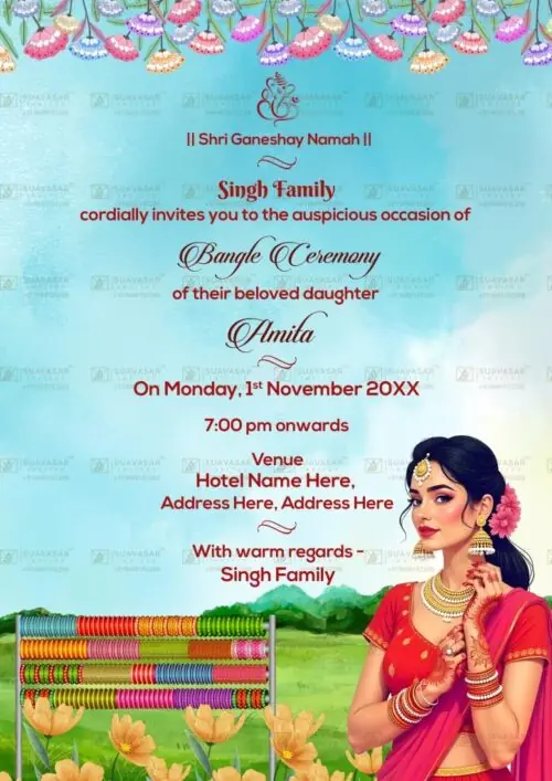 Bangle Ceremony Invitation ECard 04